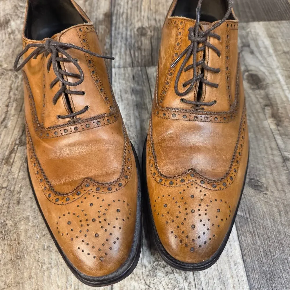 To Boot New York Emil Wingtip Oxford Dress Shoes Size 11 Brown